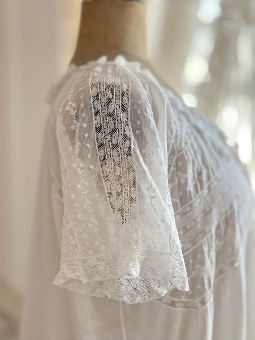 Edwardian Maternity Nightgown Nursing Nightgown Size L/XL - Picture 9 of 15